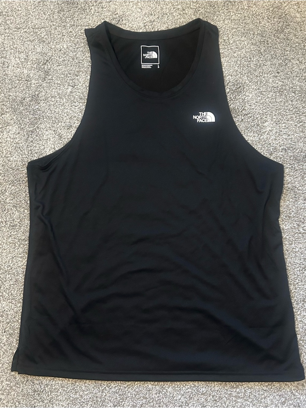 The North Face Sunriser Tank Top Mens L Black NWOT Running Gym Tee Shirt A7V5W